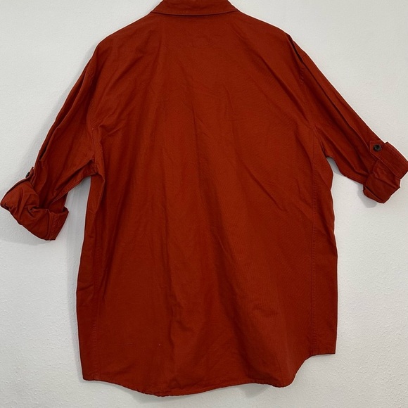 Magellan Outdoors Orange Casual Button Down Shirt Relaxed Fit - Picture 4 of 11